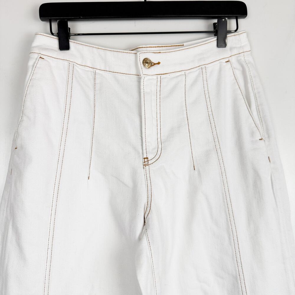 New Chico's Palazzo Wide Leg Jeans White High Rise - 0.5 (US 6) - Picture 2 of 10